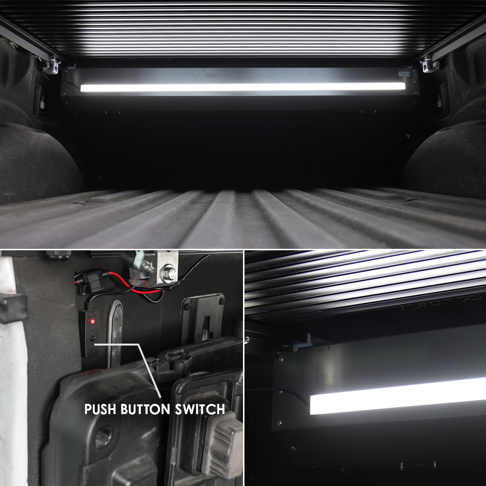 55 LED Pickup Truck Bed Light Bar 6000K White Button Switch Harness 55-led-pickup-truck-bed-light-bar-6000k-white-button-switch-harness