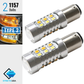 Switchback Dual Color White/Amber DRL Turn Signal Parking LED Light Bulbs