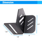 Black metal bracket with dimensions labeled on a white background