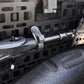 close up of rubber mounting kit installed on molle panel use case