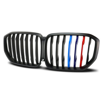 ///M 2pcs BMW Color Front Kidney Grill Matte Black