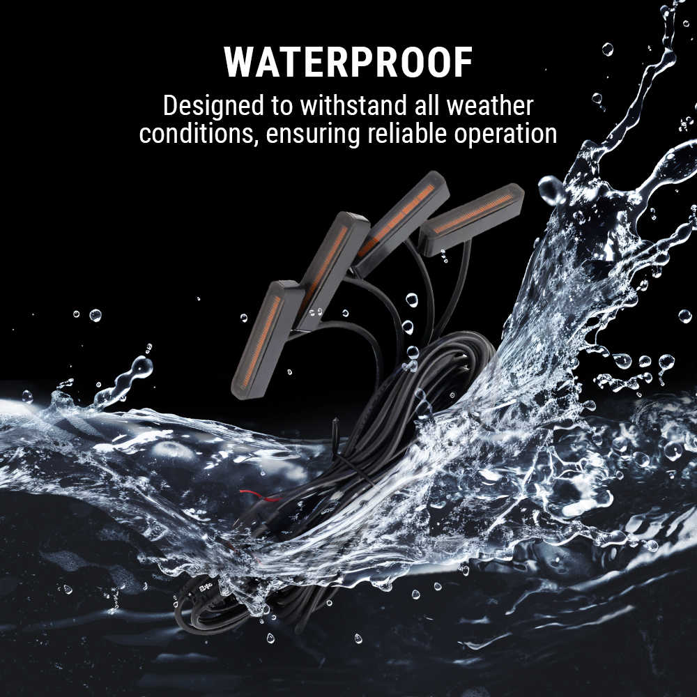 Product with water splashing around it, emphasizing waterproof feature.