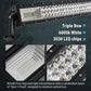 Triple Row LED Light Bar with 3030 LED chips and 6000k flood spot combo beam