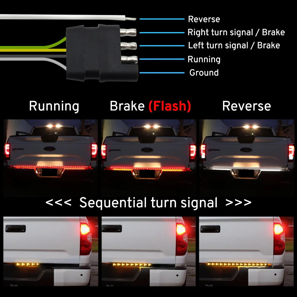 Pacer Outback F5 60-Inch LED Tailgate Light Bar – 5 Function Light For Trucks & SUVs - View #7