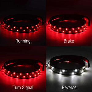 demo of 49" Single Row LED Tailgate Light Strip