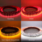 LED strip lights showing different color modes on a dark background