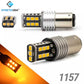 SYNETICUSA 1157 LED yellow bulbs on a white background