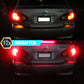 Car tail lights comparison with '12x Brighter' text overlay