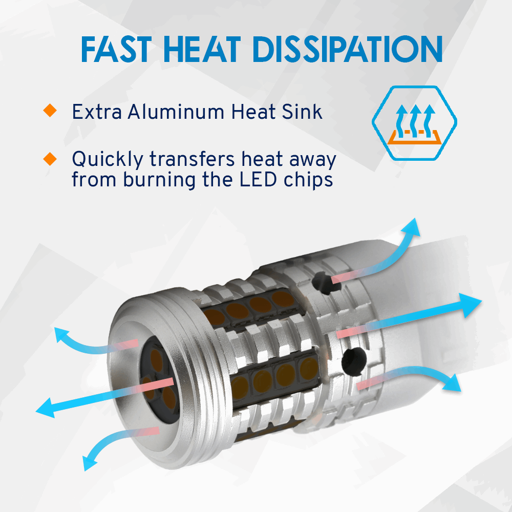 8th Gen CANBUS Error Free Single Filament Amber Front Turn Signal Light Bulbs
