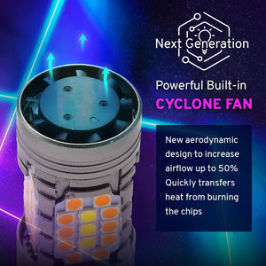 LED bulb built-in cooling fan