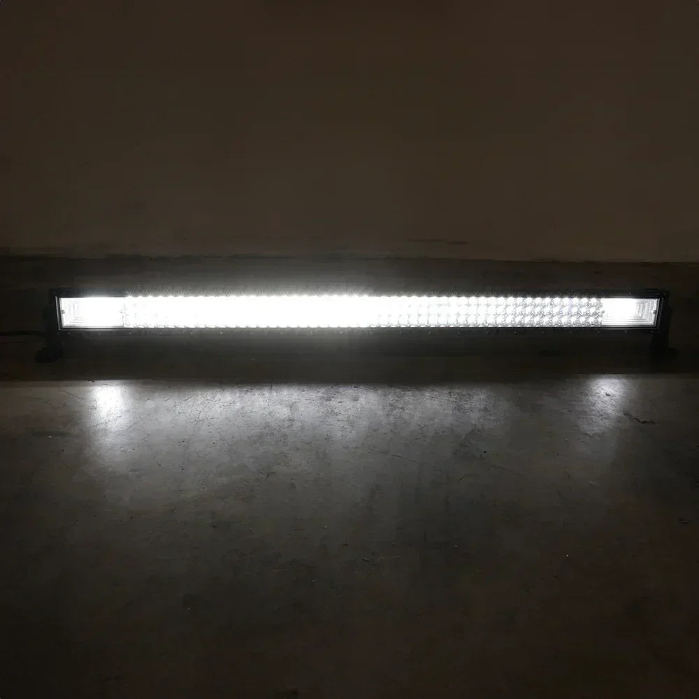 showcase of led work light bar in a dark environment