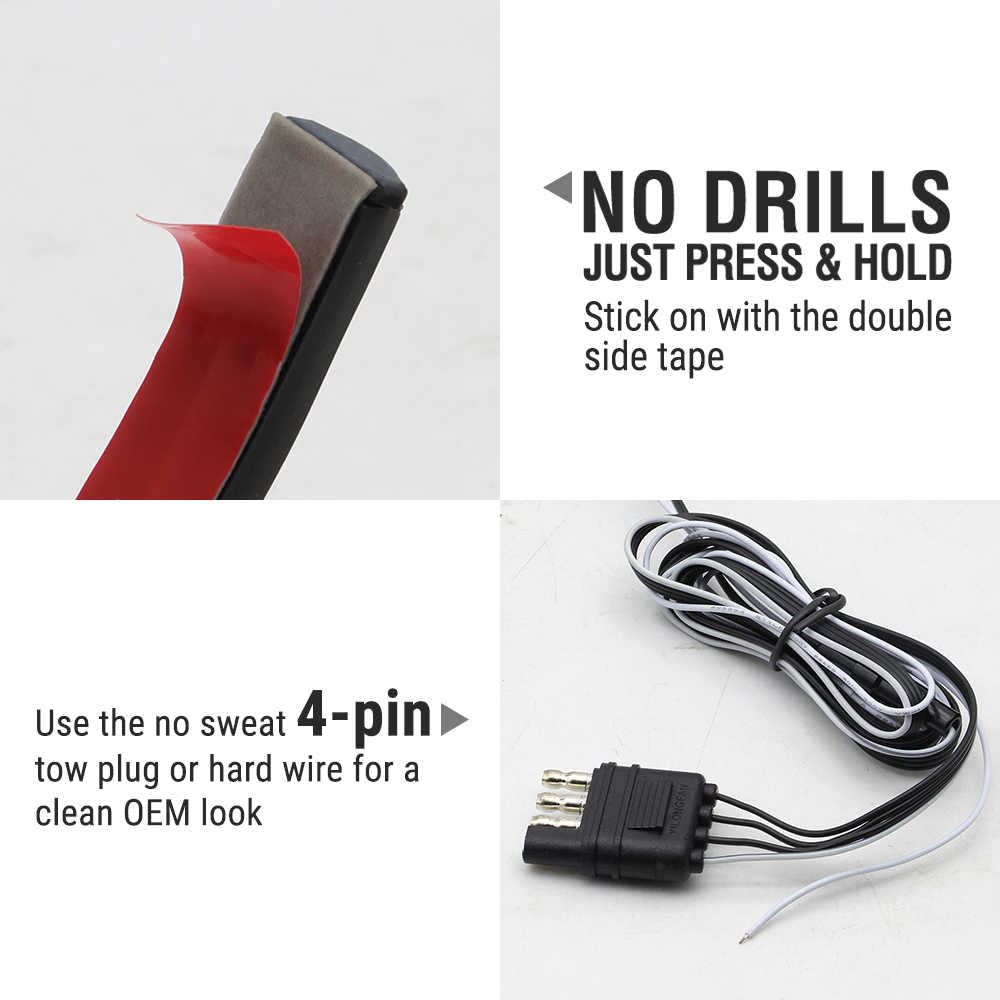 Car wiring kit with plug and cable on a white background