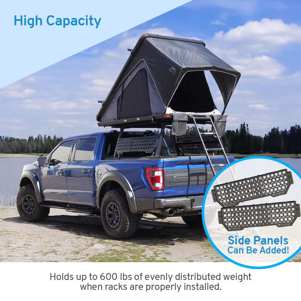 SYNETICUSA® Universal Aluminum Adjustable Truck Bed Ladder Rack