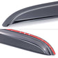 Car window visor with red 3m tape on a white background