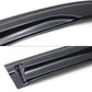 Two views of a black car roof spoiler on a white background