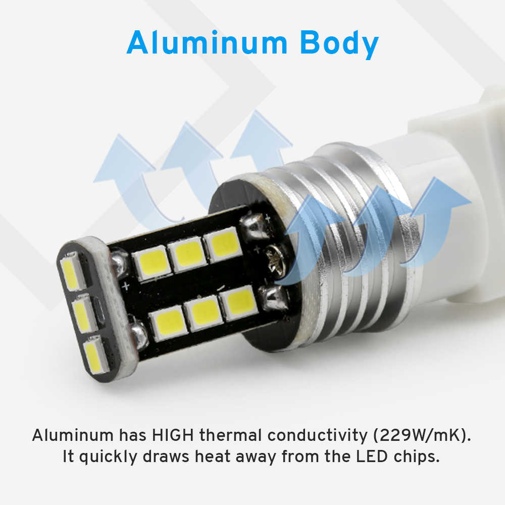 LED bulb with aluminum body on a white background