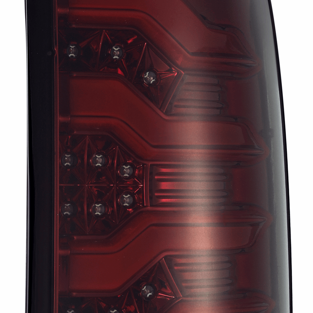 2014-2018 GMC Sierra LED Tail Lights Optic-Style Red Smoke