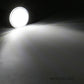 A bright white LED light bulb glowing on a dark background, casting a wide beam of white light across a surface. The text 'WHITE LED LIGHT' is visible in the bottom right corner.