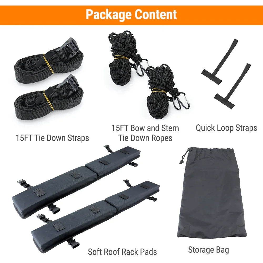 Black Soft Roof Rack Pad, Kayak / Surfboard / Snowboard Holder