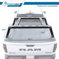 Truck bed cover system with dimensions labeled on a white truck, featuring SYNETICUSA branding.