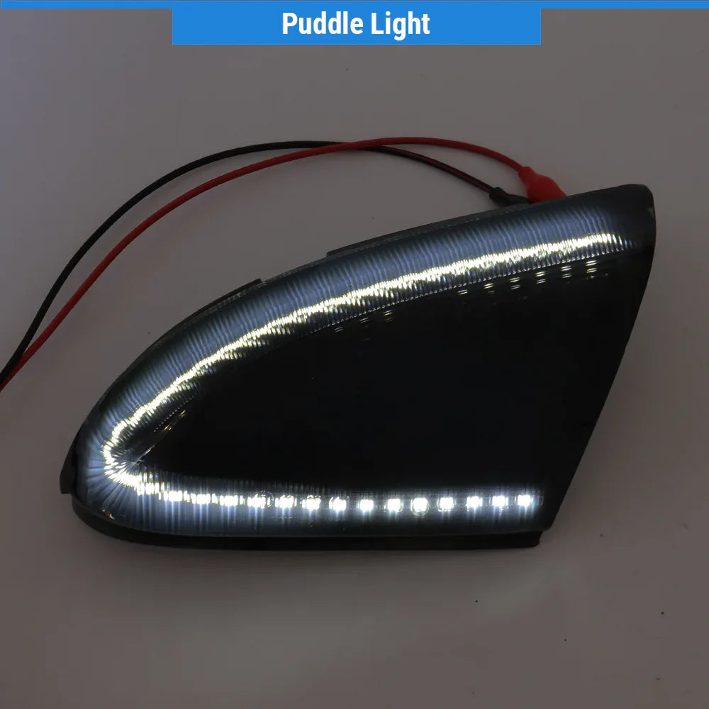 Front Right Side Mirror Turn Signal & Puddle Light Assembly For 09-18 Dodge Ram 1500/2500 – Fits Manual Or Power Fold