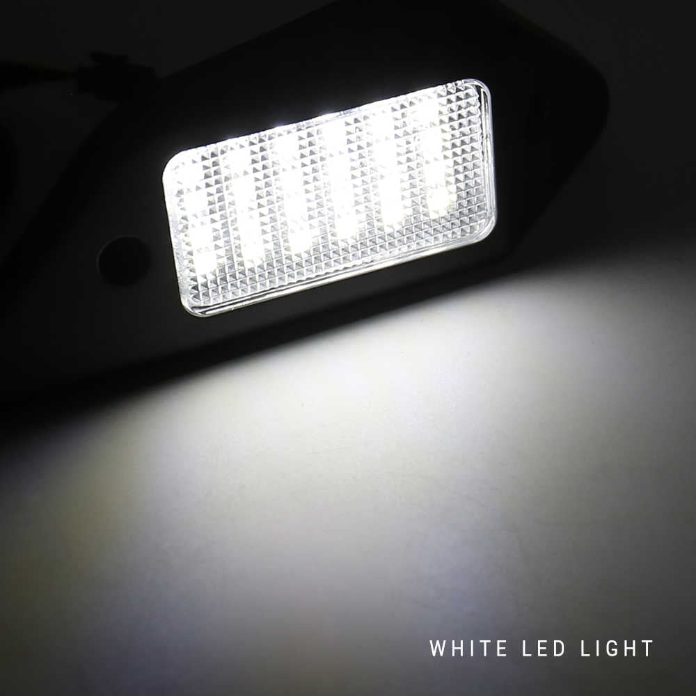 Rectangular white LED light emitting bright light on a dark background