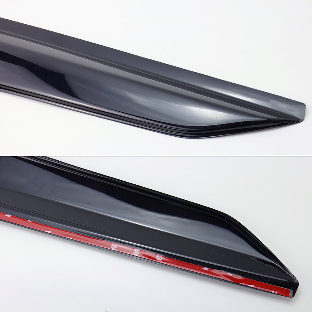 Black car spoiler with red accent on a white background