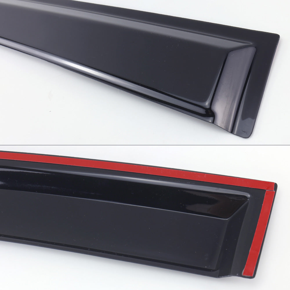 Two black car roof racks with red accents on a white background