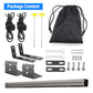 UNIVERSAL 8' x 6.5' PULL-OUT RETRACTABLE ROOF TOP SIDE AWNING TELESCOPING POLES