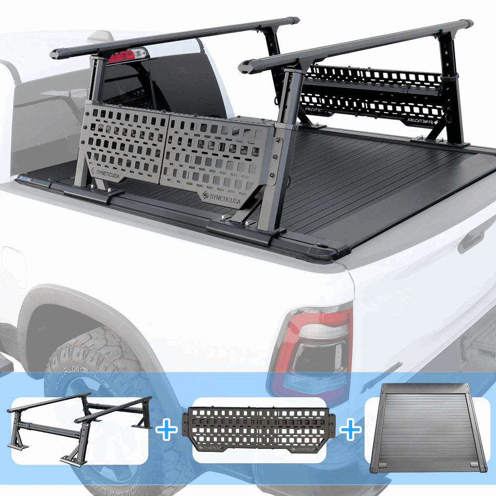 [2-in-1 Bundle] Ford F-150 Retractable Tonneau Cover w/ Rack System