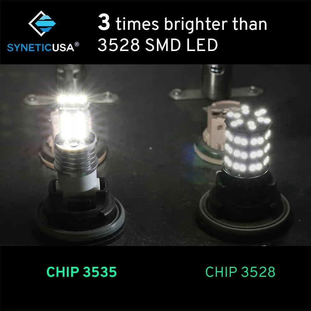 Syneticusa 1157 Red LED Brake/Tail Light Bulbs – High Power, 24 LEDs, 2 Pack