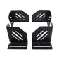 Four black corner brackets on a white background
