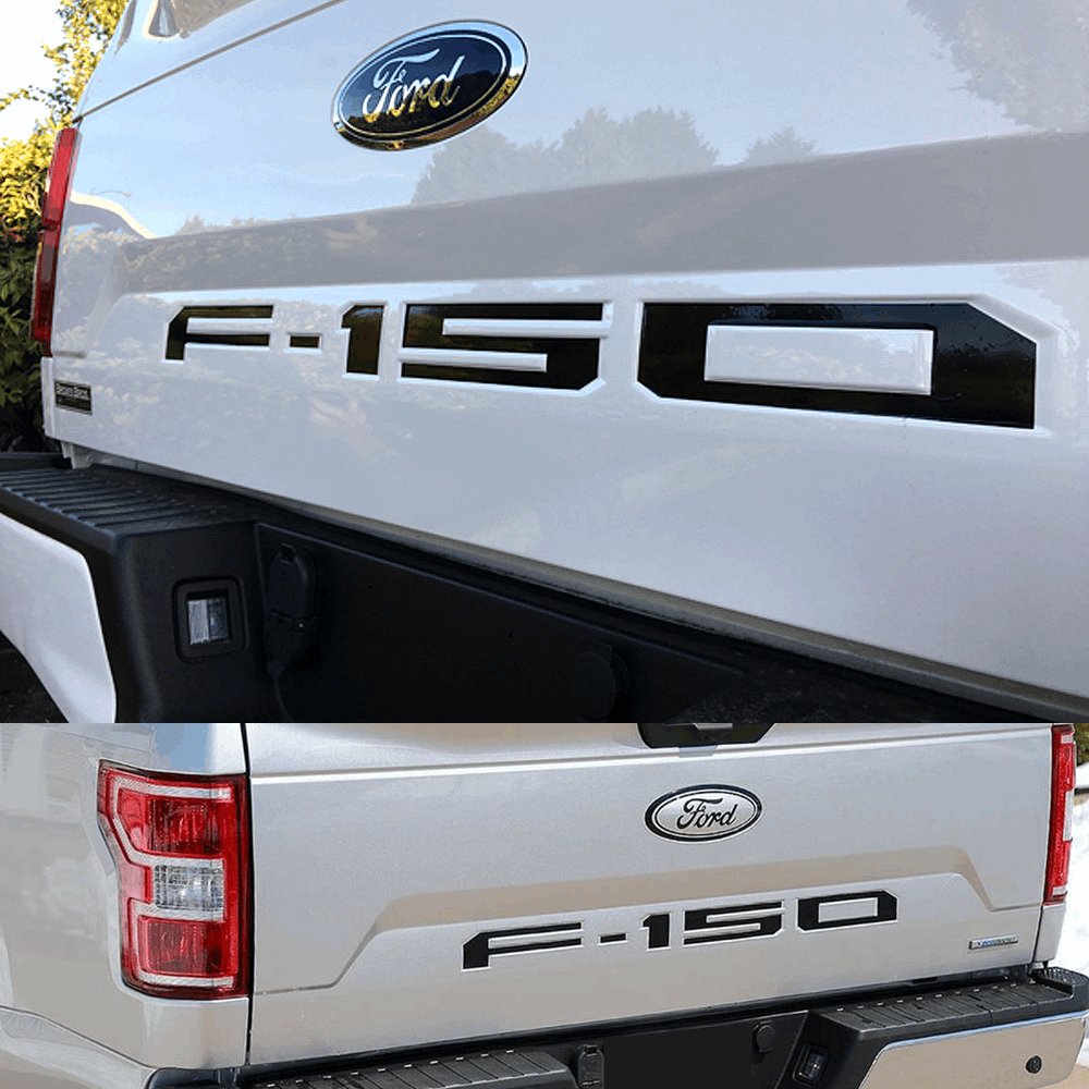 For 2018 F-150 Plastic Tailgate Vinyl Letter Inserts Sticker Black F150 Letter Decal