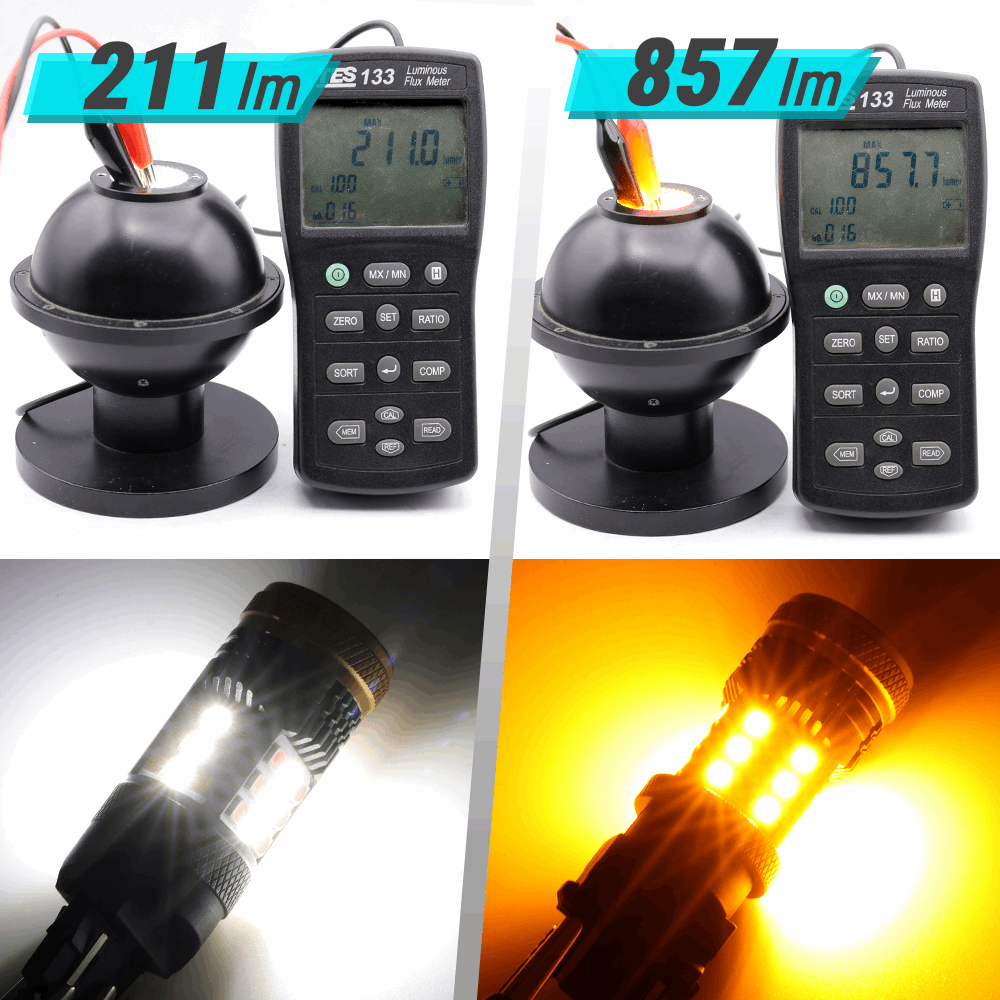 7th Gen CANBUS Error Free White/Amber Switchback Front Turn Signal Light Bulbs