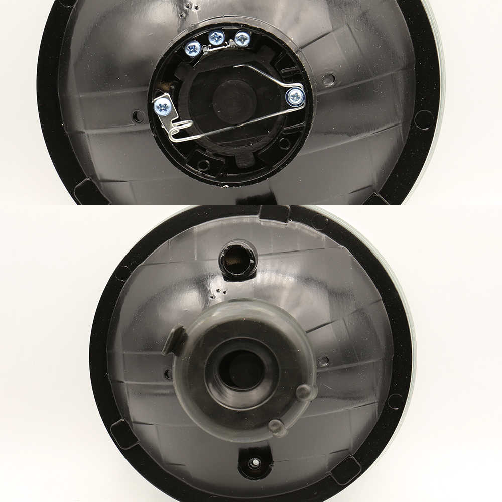Two views of a mechanical component on a white background