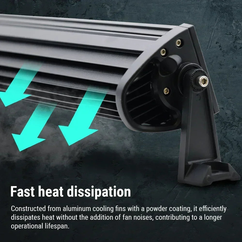 LED light bar with fast heat dissipation and cooling fins