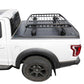 f150 raptor with syneticusa MR retractable PRO + crossbar + cargo basket on a white background