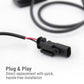 Car sensor with wiring on a white background, labeled 'Plug & Play'.