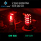 Two LED lights, one labeled 'CHIP 3535' and the other 'CHIP 3528', with text indicating brightness comparison on a dark background.
