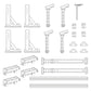 SYNETICUSA® Universal Aluminum Adjustable Truck Bed Ladder Rack