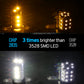 Switchback Dual Color White/Amber DRL Turn Signal Parking LED Light Bulbs