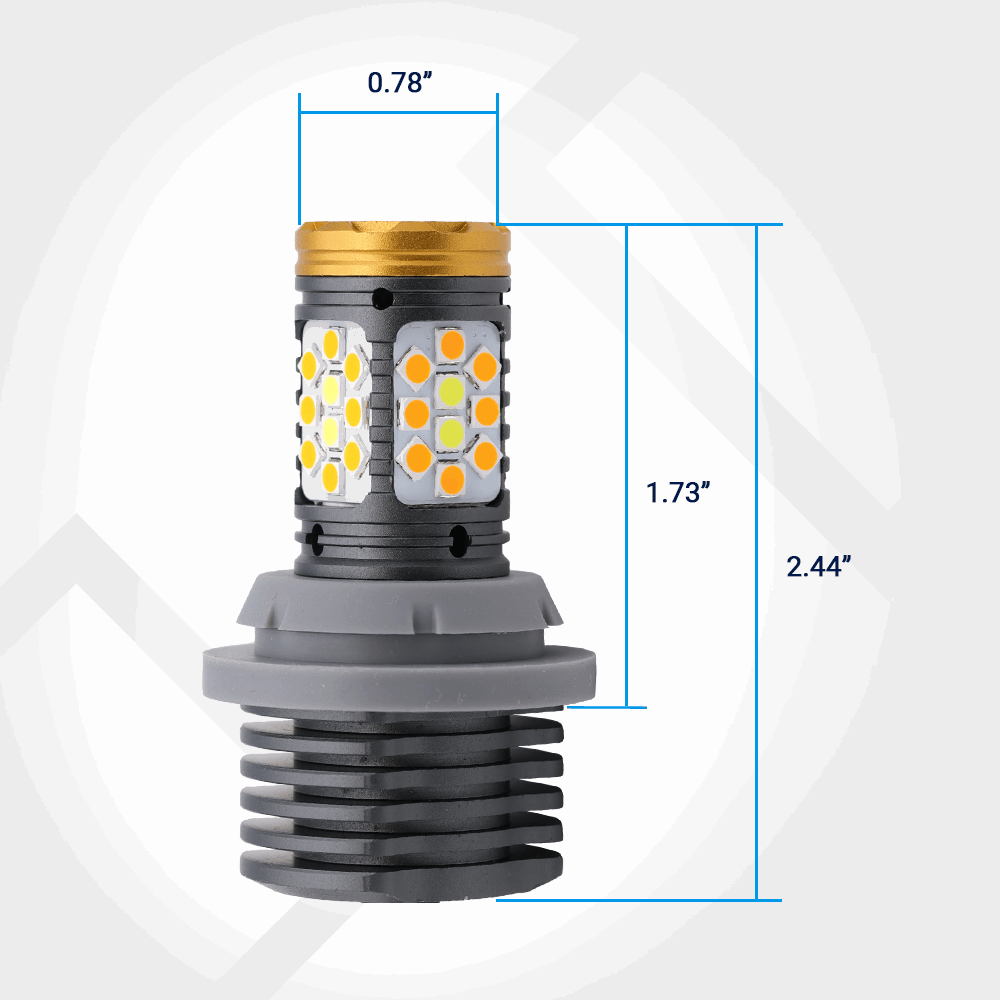 6th Gen All-in-One Error-Free Dual Color Switchback Front Turn Signal Light Bulbs