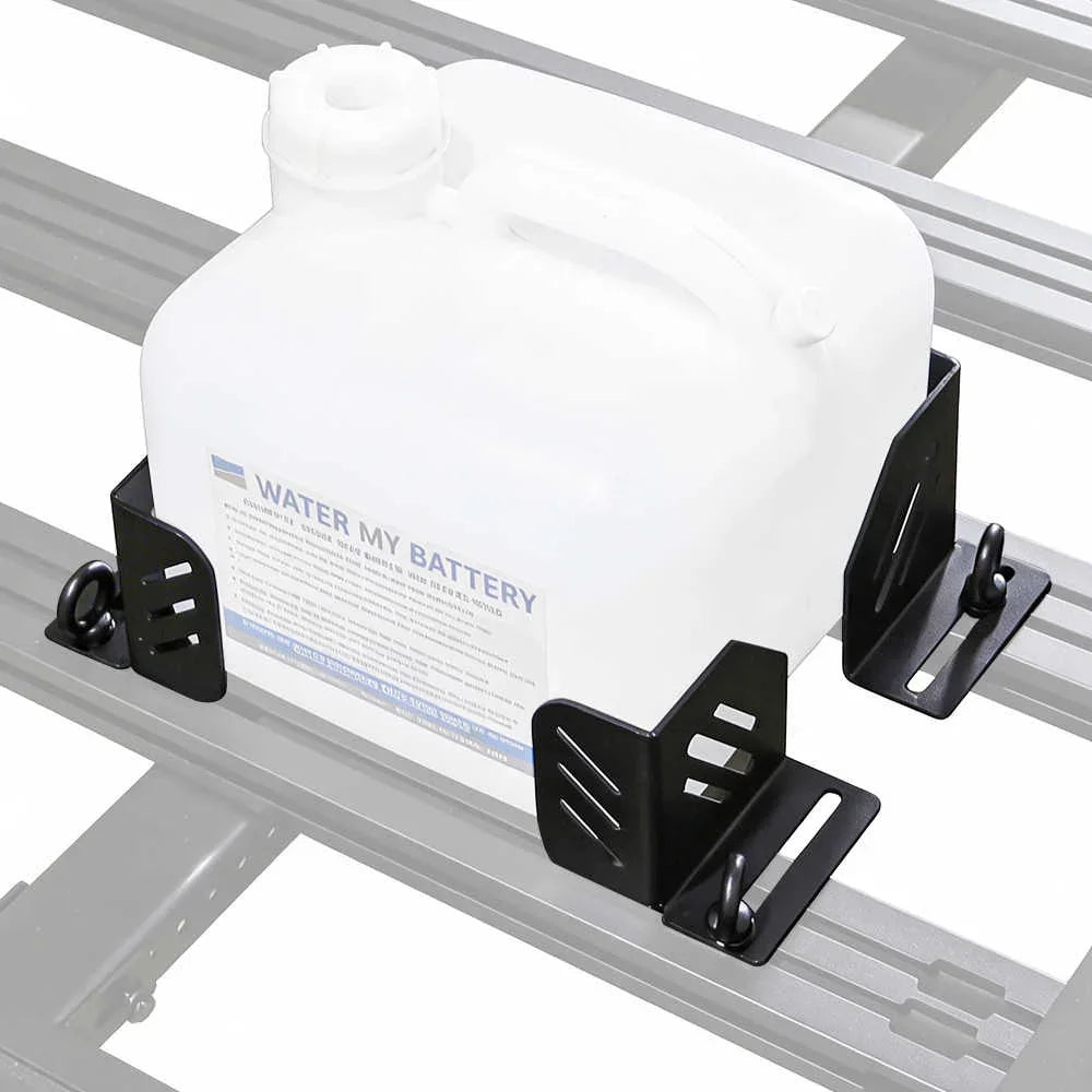 White battery water and corner bracket installed on R2 luggage rack