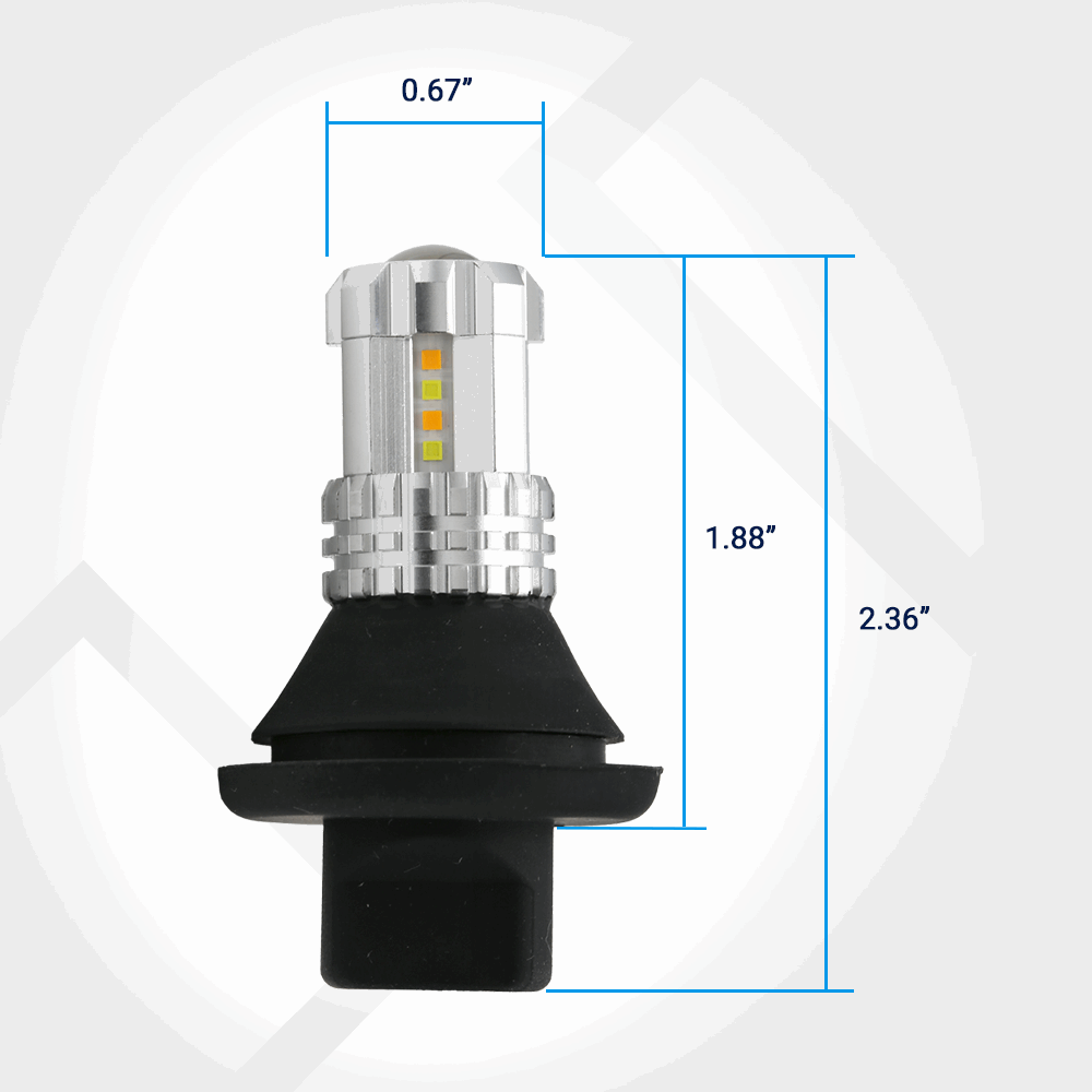 3rd Gen All-in-One LED White/Amber Type 1 Switchback Front Turn Signal Light Bulbs