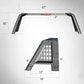 Measurement chart of syneticusa r9 roll bar with dimensions labeled on a gray background
