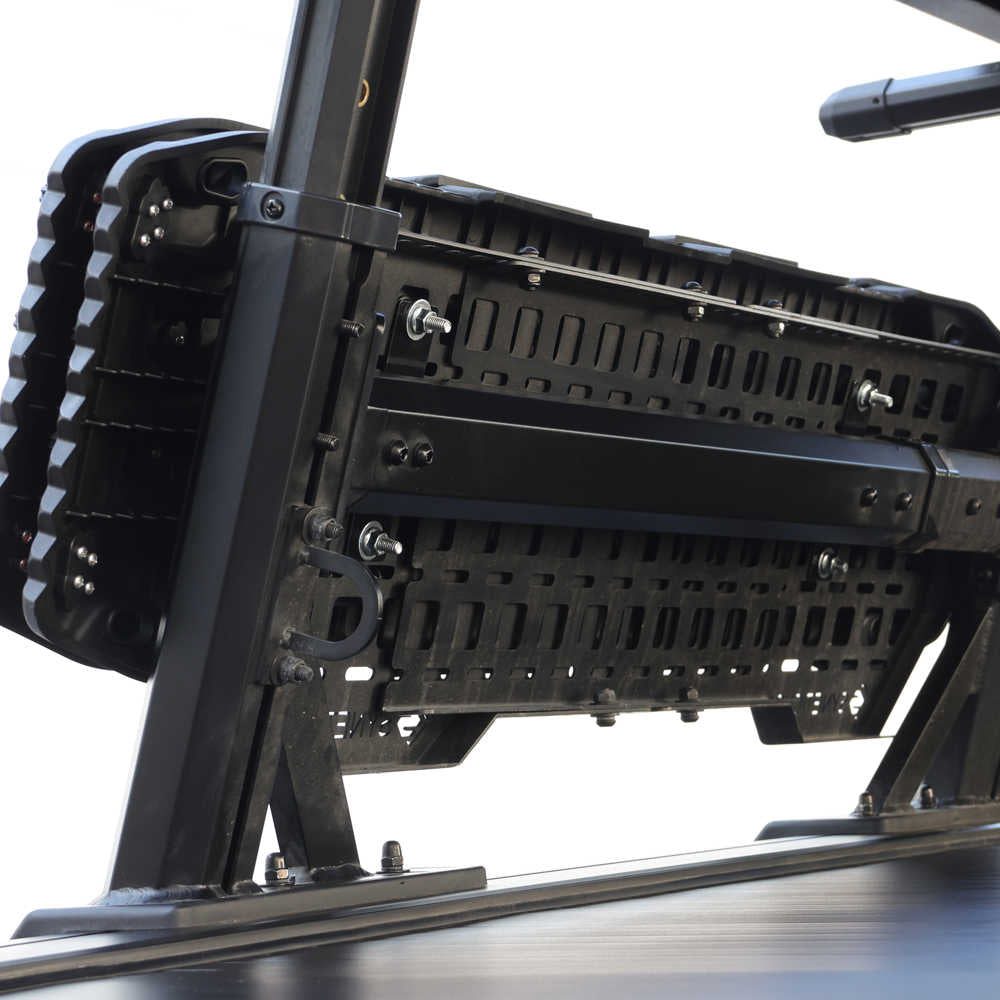 Close-up of back view of traction recovery board on a white background