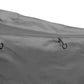 Gray tarp with a zipper on a white background