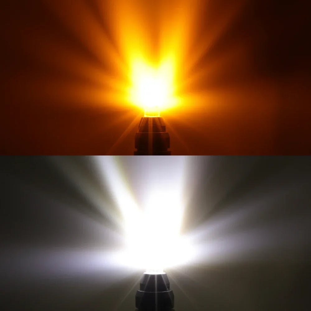 Dual-color LED light beam output
