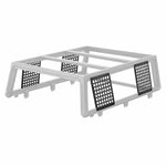 A Flex Modular Cap frame structure with four black grid-patterned panels on the sides, shown on a plain white background.