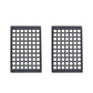 Two black molle panel for SYNETICUSA FMC series with square cutouts, shown side by side on a plain white background.